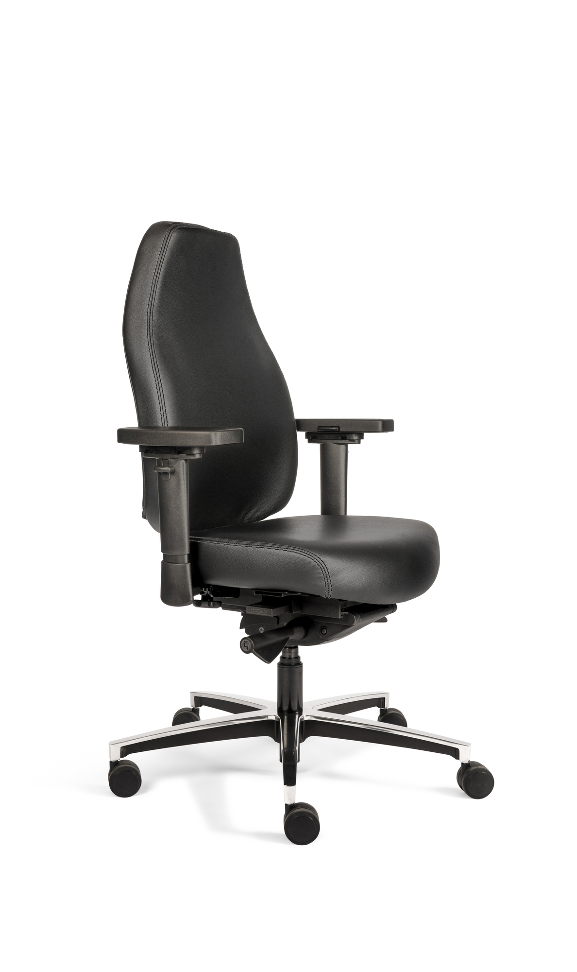 Therapod X, in zwart leder