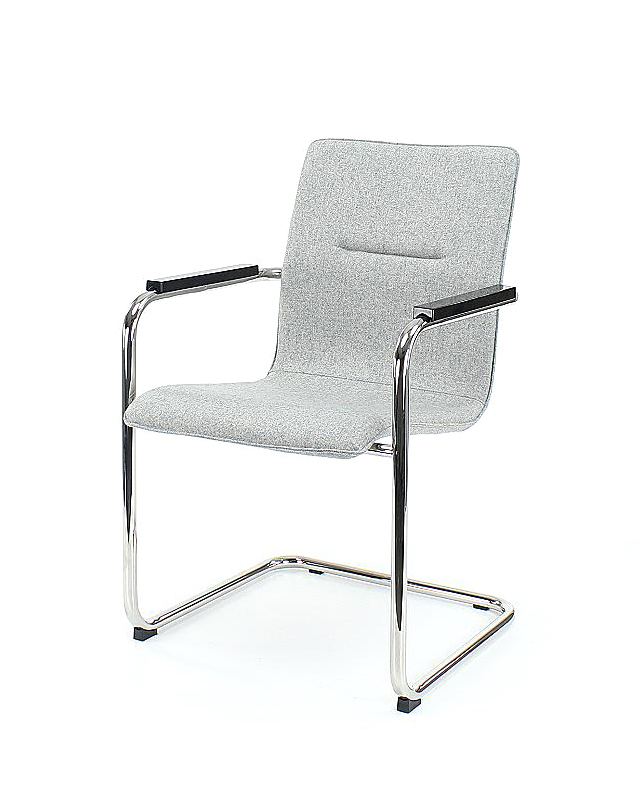 F60 wolvilt Fenice 601 lichtgrijs - frame chroom