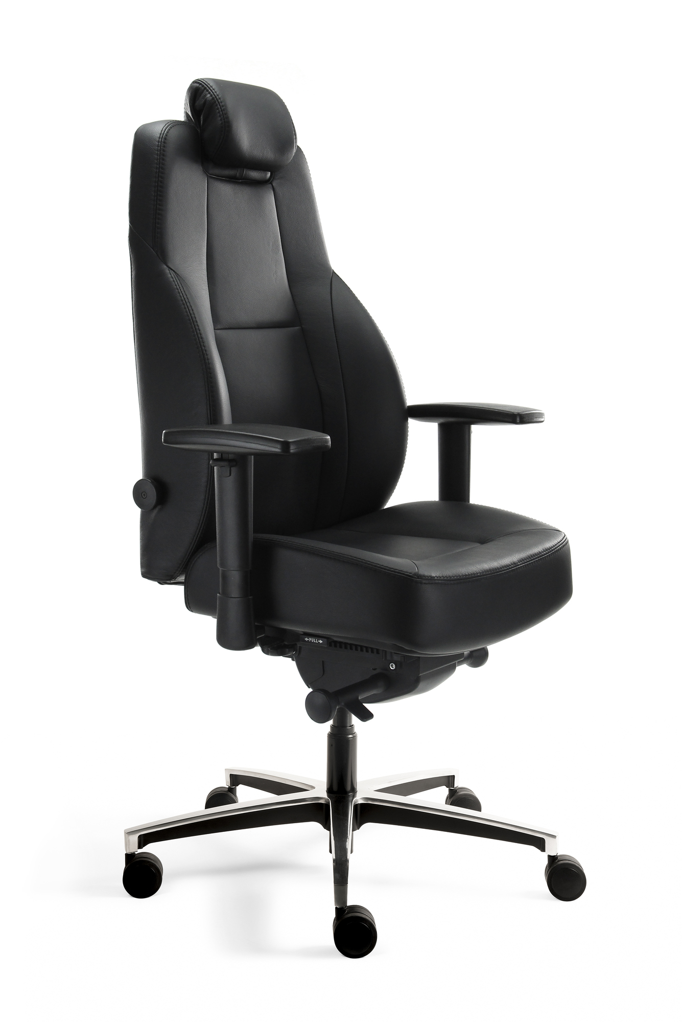 B1 in leder zwart