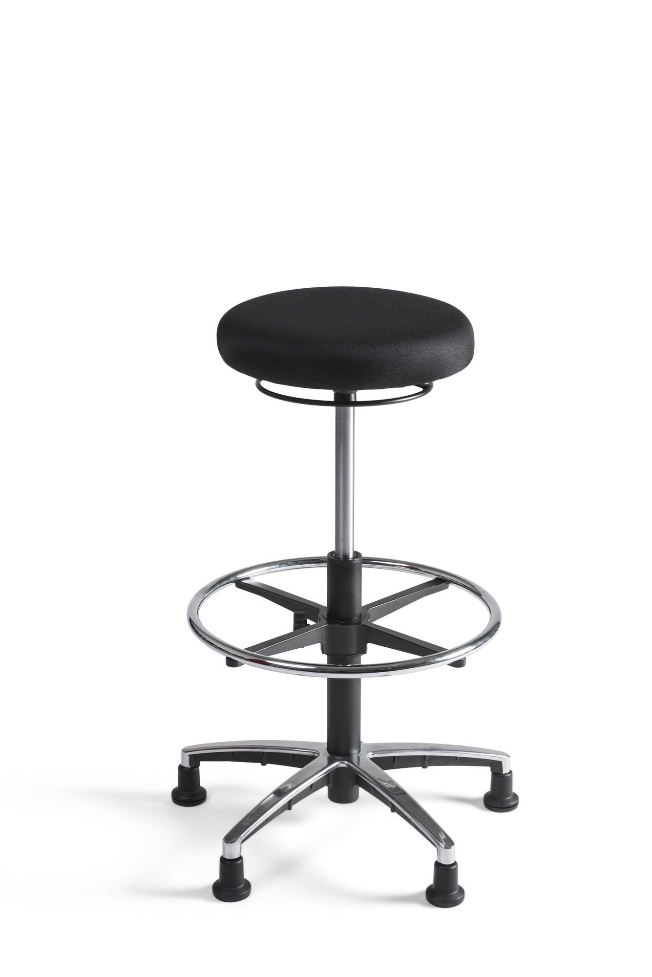 Tabouret hoog, stof alu