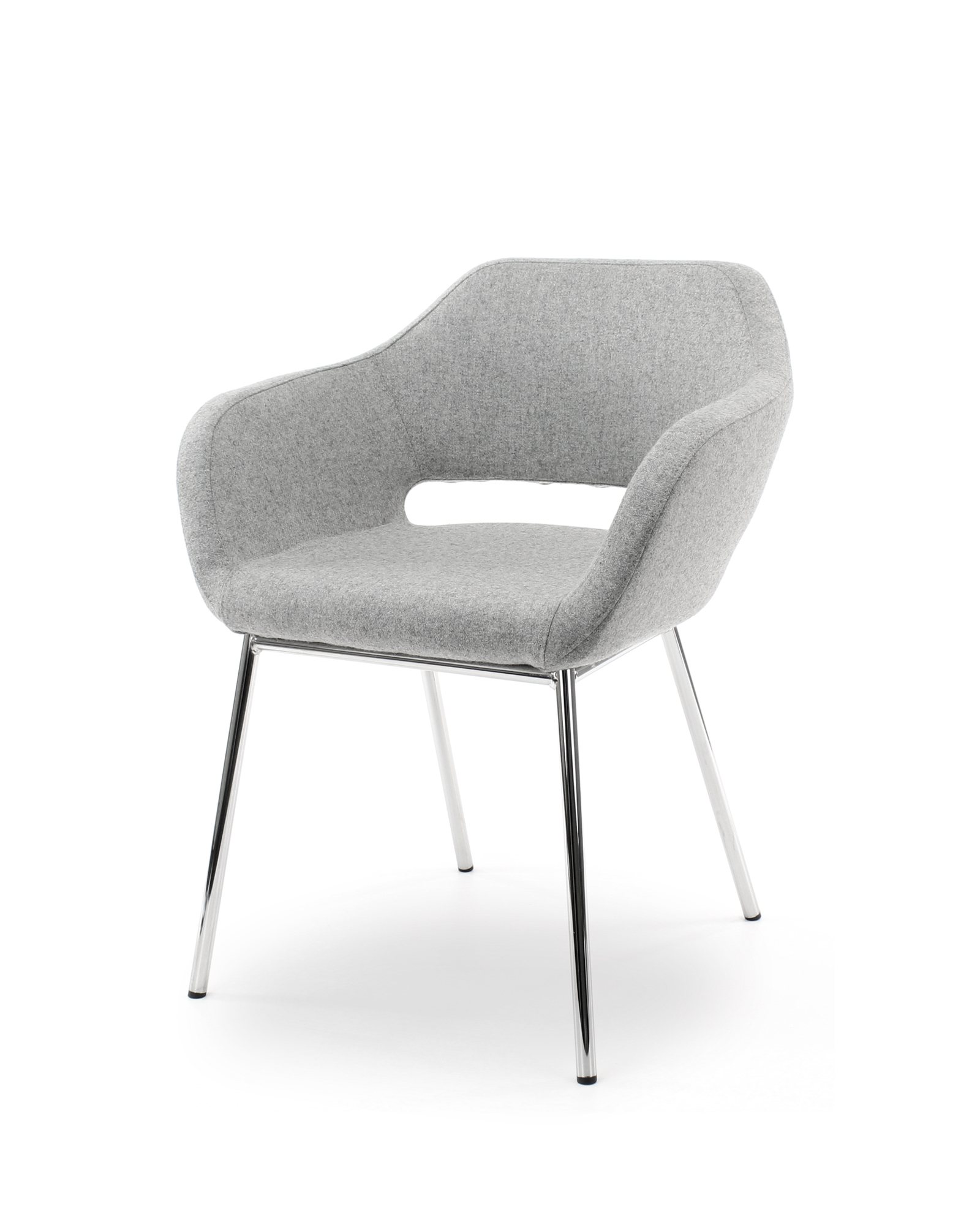 F70 wolvilt Fenice lichtgrijs 601 - frame chroom