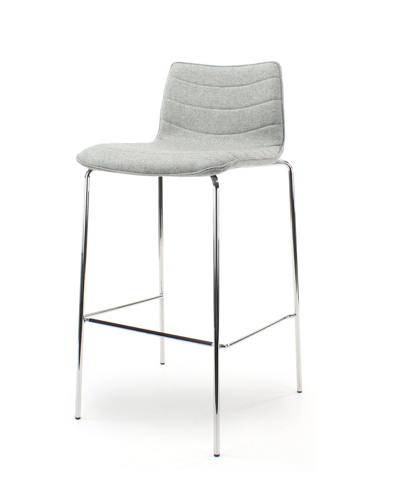 F50 wolvilt Fenice 601 lichtgrijs - frame chroom