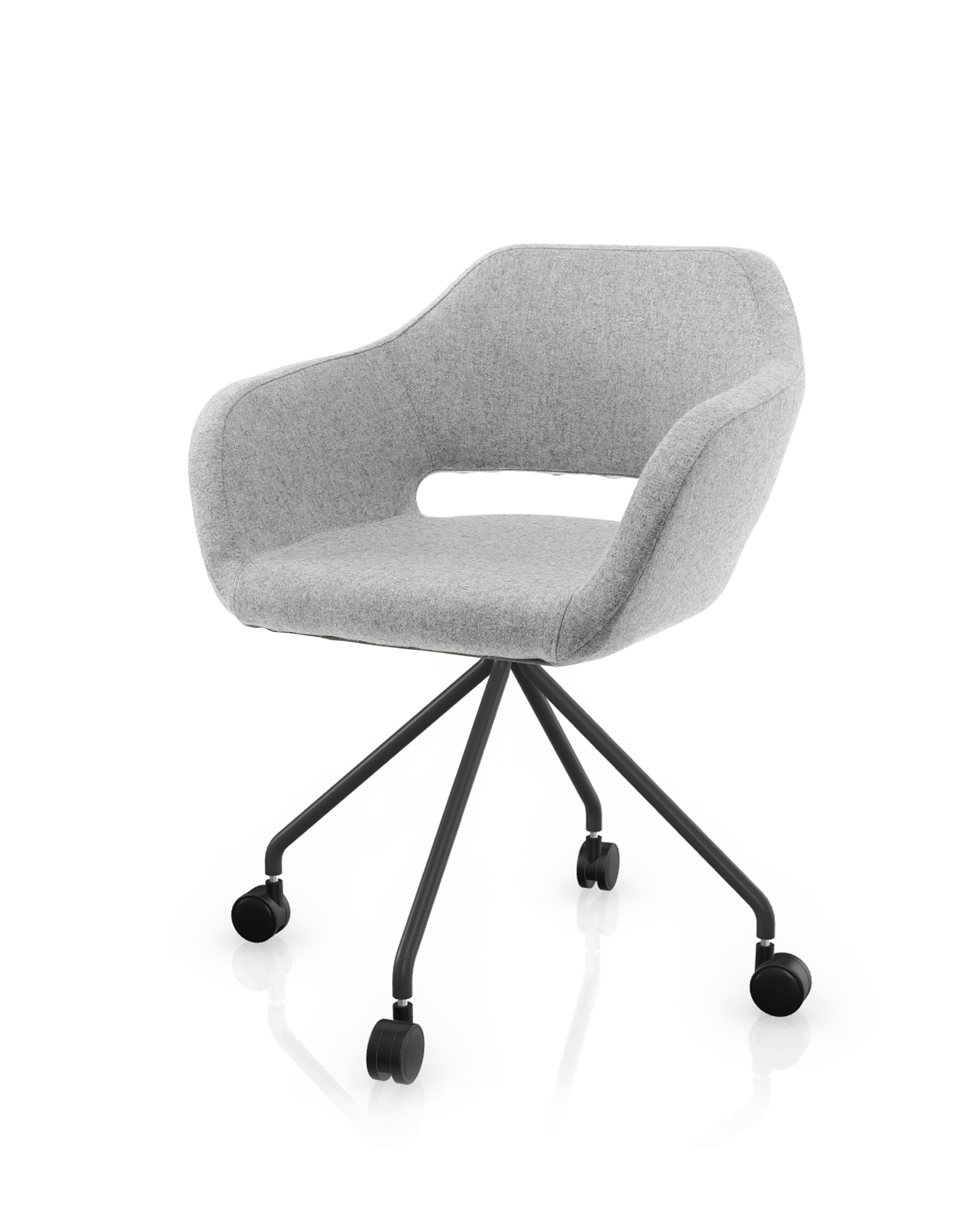F70 wolvilt Fenice lichtgrijs 601 - frame chroom