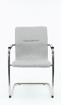 F60 wolvilt Fenice 601 lichtgrijs - frame chroom