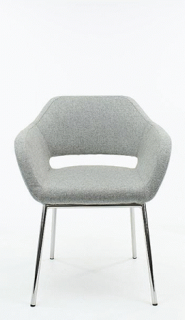 F70 wolvilt Fenice lichtgrijs 601 - frame chroom