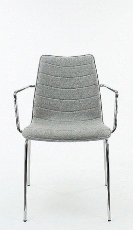 F45 wolvilt Fenice lichtgrijs 601 - frame chroom