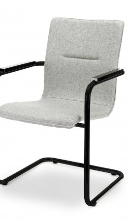 F60 wolvilt Fenice 601 lichtgrijs - frame chroom