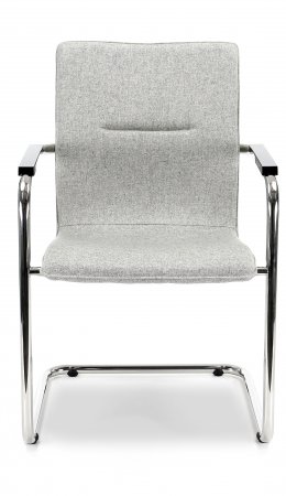 F60 wolvilt Fenice 601 lichtgrijs - frame chroom
