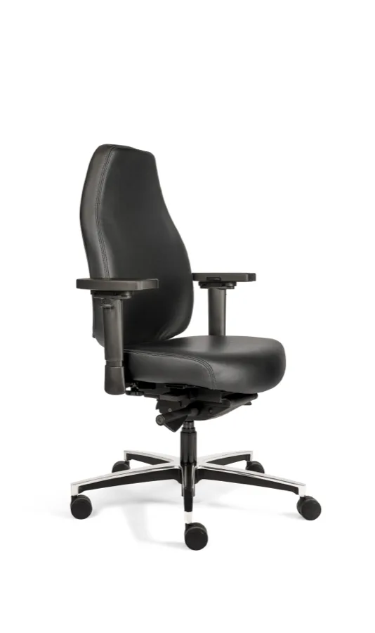 Therapod X, in zwart leder