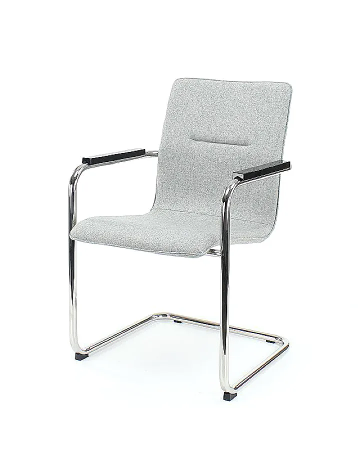 F60 wolvilt Fenice 601 lichtgrijs - frame chroom