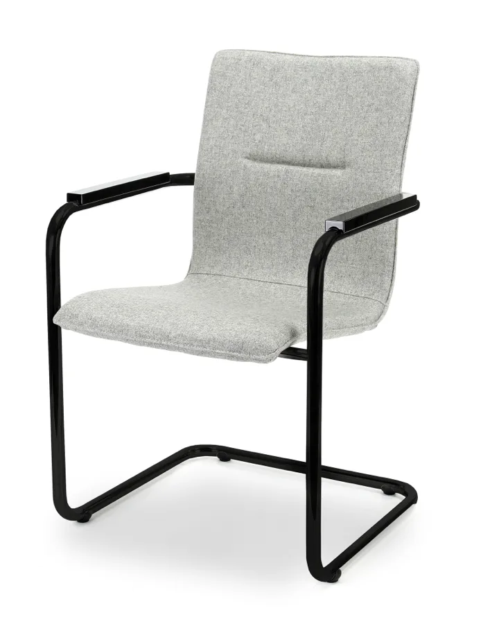 F60 wolvilt Fenice 601 lichtgrijs - frame chroom 3