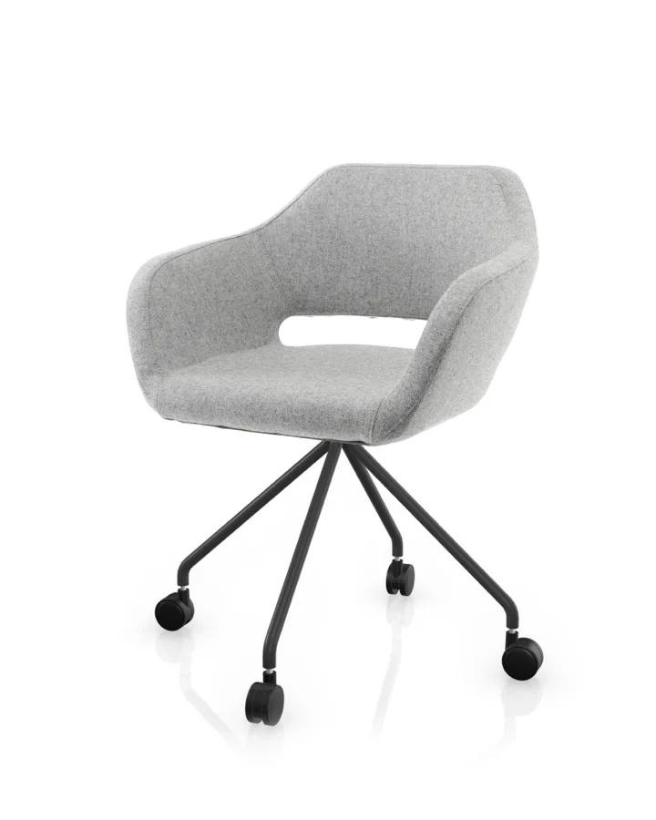 F70 wolvilt Fenice lichtgrijs 601 - frame chroom 3