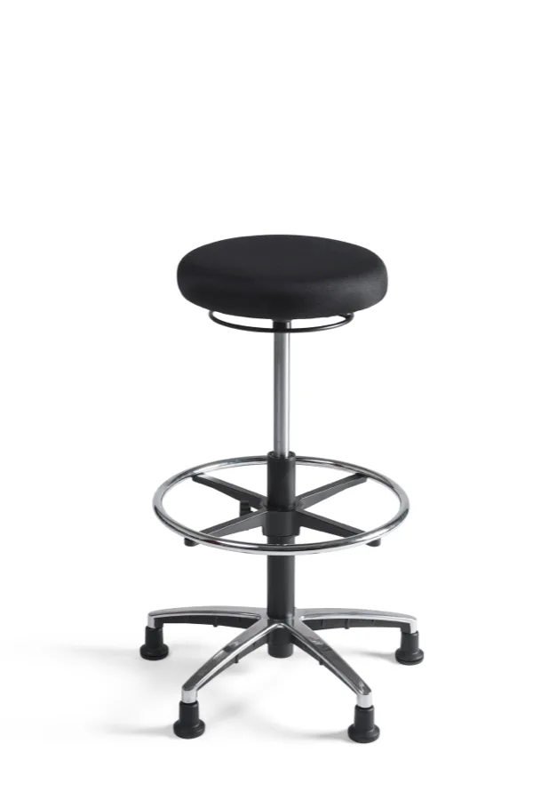Tabouret hoog, stof alu